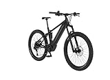 FISCHER E-Mountainbike MONTIS 6.0i Fully, E-Bike MTB, schwarz matt, 27,5 Zoll, RH 44 cm, Brose Drive S Mittelmotor 90 Nm, 36 V Akku im Rahmen