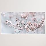 Leinwandbild - 'Kirschblüte' 120 x 60 cm - Modern Art - Druck auf Leinwand - moderner Kunstdruck - XXL Wandbild - Keilrahmen mit Druck