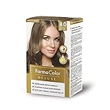 Farmasi FarmaColor DELUXE Haarfarbe Hellbraunhaarig 8.0 - permanente Coloration für bis zu 8 Wochen Farbintensität - Glänzendes und weiches Haar