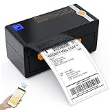 Bluetooth Thermoetikettendrucker 4' x 6' - Accwork 72 Etiketten/min Etikettendrucker, Label Printer für DHL,UPS, FedEx, Ebay, Etsy, und mehr, (USB Inklusive) für Windows, Linux und MAC