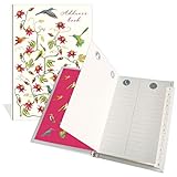 Adressbuch im Taschenformat, Motiv Blumen und Vögel, 104 Seiten, 91 x 130 mm
