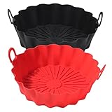 COLLBATH 2St Luftfritteuse sofortig Herd doppelt Stapel Fritteusen Küche Mikrowelle Plus heissluftfriteuse zubehör Air Fryer Innentopf Air Fryer Liner Silikon Air Fryer Innentöpfe Kieselg