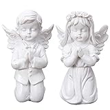 NUOBESTY Engel-Figuren betender Engel Junge Mädchen Statue Party Engel Action Figur Ornament Dekorationen 2 Stück