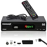 PremiumX FTA 540T FullHD Digitaler DVB-T2 terrestrischer TV Receiver H.265 HEVC USB 2.0 Mediaplayer SCART HDMI Auto Installation