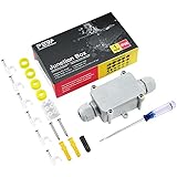 Wasserdicht Abzweigdose Erdkabel Kabelverbinder IP68 Verteilerdose steckdose aussen verteiler Ø4mm-12mm kabel für außen garten outdoor wasserdichte verbinder box 2-Wege steckdosen Grau