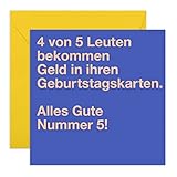Central 23 - Lustige Geburtstagskarte – 4 von 5 Leuten - Humorvolle Glückwunschkarte zum Geburtstag für Männer Frauen Ihn Sie - Mit witzigen Aufkleb