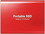 Externe Festplatte, externe Solid-State-Laufwerk 2TB, tragbare Speicherlaufwerke Slim Externe Festplatte kompatibel mit PC, Laptop und Mac (2TB Rot)
