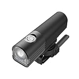 Hanpiyigqxd Fahrradlampe Vorne, Fahrradlicht, USB wiederaufladbare Taschenlampe, Front-Bike-Lichter, 800 Lumen 200 Meter, IP68 Wasserdicht Schwarz, Größe: 107 * 35mm