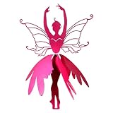 Garten-Spinner, Blumenfee, tanzende Windspinner, inmitten von Windspielen, Gartenkunststatue, Feen-Ballerina, Metallornamente für Terrasse, Hof, R