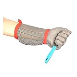 LCYDMJ Schnittfeste Handschuhe Metallschneideständige Handschuhe Schutzarm Sicherheit Arbeit Handschuhe, Metzgerhandschuhe for Gartenküche im Freien (Color : Lengthen 15cm, Size : 1pcs/l)