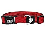 DDOXX Hundehalsband Air Mesh, verstellbar, gepolstert | viele Farben | für kleine & große Hunde | Halsband Hund Katze Welpe | Hunde-Halsbänder | Katzen-Halsband Welpen-Halsband klein | Rot, XS