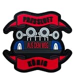 POLIZEIMEMESSHOP - Pressluft König Rubber Patch - PVC - Gummi - Klett - Polizei - Rettungsdienst - Feuerw