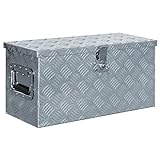vidaXL Aluminiumkiste 61,5x26,5x30cm Alu Box Koffer Werkzeugbox Transportkiste
