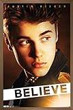 Trends International Justin Bieber – Believe Wandposter, 37,4 x 56,8 cm, gerahmte Bronze-Version