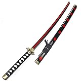GAMINS Anime Black Samurai Ninja Schwert Mit Scheide, Katana Schwert Waffe Requisiten Anime Ninja Schwert Spielzeug, Anime Fans