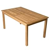 Divero Gartentisch Rostock aus Teakholz, behandelt – Farbe: B
