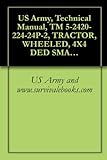 US Army, Technical Manual, TM 5-2420-224-24P-2, TRACTOR, WHEELED, 4X4 DED SMALL EMPLACEMENT EXCAVATOR (SEE) NSN 2420-01-160-2754 (EIC: EDL) AND TRACTOR, ... (EIC: EED) VOL 2 OF 2 (English Edition)