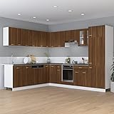 JUNZAI Unterschrank mit Schublade Braun Eichen-Optik 60x46x81,5 cm Küchenschrank, Küchenunterschrank, Unterschrank Küche, Küchenmöbel, Miniküche, Spülschrank