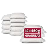 12 x 450 g Universal Luftentfeuchter Nachfüllpack, Granulat im Vliesbeutel, geeignet für gängige Raumluftentfeuchter