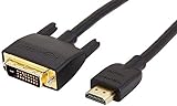 Amazon Basics HDMI-zu-DVI-Adapterkabel, -1,83 meter, (Nicht für den Anschluss an SCART- oder VGA-Anschlüsse)