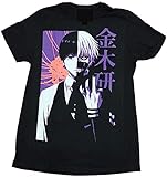 Tokyo Ghoul Mens T-Shirt - Split Face Ken Kaneki Kanji Image