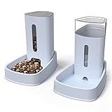 Futterautomat Katze Futterspender und Wasserspender für Hunde Haustier Automatische Trinkbrunnen mit Filter, Welpen Kitten Starterset 3,8 L x 2 (Neu)