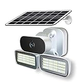 Solarenergie-Kamera – Gartenwandüberwachung im Freien mit Lampe, Nachtsicht, 2-Wege-Audio, PIR-Bewegungserkennung – HD-Garagenlichtmonitor, IP-Überwachungskameras, WiFi