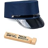 Tigerdoe Dirigentenkostüm – Zugfahrer-Kostüm – Dirigentenhut – Zugingenieur-Kostüm – (2-teiliges Set) Marineblau, Marineblau, Einheitsgröß