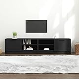 ShGaxin TV-Schränke 2 STK Tv Board, Tv Lowboard, Tv Tisch, Fernsehschrank, Fernsehtisch, Kommode, Sideboard Wohnzimmer, Tv Sideboard, Schwarz 80x35x36,5 cm Holzwerk