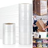 Powmag Transparent Verpackungsfolie auf Roll, Packfolien, Stretchfolie Verpackungsfolie Umzugsfolie, Folie Für Möbel (10cm+20cm)