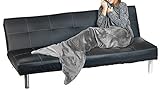 Wilson Gabor Flossendecke: Weiche Meerjungfrau-Decke mit Flosse für Erwachsene, 180 x 70 cm, grau (Schlupfdecke für Erwachsene)