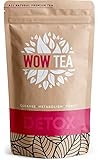 WOW TEA Detox Тее - 21 tage detox tee | Programm zur tiefen Körperreinigung | Entgiftung tee | Detox teemischung mit Yerba-Mate, Grüner Tee, Pu-erh | 150g, Made in EU