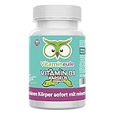 Vitamin B1 Kapseln (Thiamin) - hochdosiert, natürlich & vegan - 200mg - ohne künstliche Zusatzstoffe - Qualität aus Deutschland - Thiaminhydrochlorid - Vitamineule®