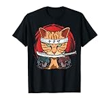 Yakuza Katze japanisches Samurai-Schwert Katana Japan Tiger Tattoo T-S