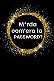 M*rda how was the Password?: Un diario per organizzare password, username, email e accessi ai siti web