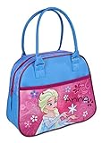 Handtasche für Mädchen mit Namen | Motiv ELSA die Eisprinzessin Frozen in blau, rosa & pink | Kita- & Kindergartentasche für Kleinkinder | Personalisieren & Bedrucken | inkl. NAMENSDRUCK