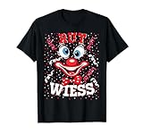 Rut Wiess Karnevalskostüm Köln Rot Weiß konfetti Clown T-Shirt