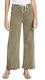 Paige Women's Carly HIGH Rise Wide Leg Weekender Pant, Vintage Ivy Green, 24 28