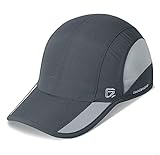 GADIEMKENSD Quick Dry Sports Hat Lightweight Breathable Soft Outdoor Run Cap (Classic up, Deep Gray)