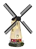 Bonetti Solar Windmühle mit LED Licht für außen | die besondere Solarleuchte für den Garten | automatische EIN- und Ausschaltung | ca. 53 cm hoch, bewegliche Flüg