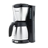 Philips Filterkaffeemaschine – 1.2-Liter-Thermoskanne, bis zu 15 Tassen, Edelstahl, (HD7546/20), 1000watts, 25.5 x 22.1 x 37.01 cm, silbern/schwarz