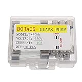 BOJACK 6x30 mm 10 A 250 V 0,24 x 1,18 Zoll F10AL250V 10 Ampere 250 Volt Fast-Blow Glas sicherungen (Packung mit 18 Stück)