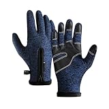 Touchscreen Fahrradhandschuhe | Winddichte Fahrhandschuhe, Winterhandschuhe, rutschfeste Fäustlinge zum Laufen, Fahren, Wandern und Sk