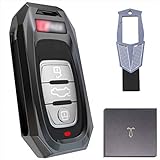Key Cover Compatible with Audi, Fit to Key Cover A4 A5 A6L A7 A8 A8L Q5 S5 S6 S7 S8 car Key Zinc Alloy Protection Hard Shell and Metal Key Ring