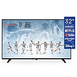 coocaa 32S3M 32 Zoll Smart HD LED Fernseher (81 cm) mit Android TV (schmaler Rahmen, Triple Tuner, Android 9.0, Netflix, YouTube, Prime Video, HDMI, CI-Slot, USB, Digital Audio)