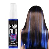 Haarspray Farbe,Haarfarbe Blau,Farbiges Haarspray,Temporäre Haarfarbe,Haarfarbe Auswaschbar,Crazy Blue Temporary Hair Color Liquid Powder,Instant Hair Dye,Haar Colorationen (Blau)