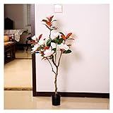 OPYTR Kunstpflanzen Künstliche Baum Künstliche Magnolia Flores Indoor Topf Dekoration Gefälschte Bäume Nachahmung Pflanzen for Home Büro Dekoration Künstlich (Color : B, Größe : 130cm/51'')