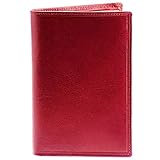 Charmoni Herren-Brieftasche, Leder, RFID-Schutz, mit Blockierung, 15 V Rfid, rot, one size