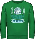 Shirtracer Kinder Traktor Bagger und Co. - Echte Kerle Fahren Traktor - bunt - 140 (9/11 Jahre) - Grün - Geschenk - JH030K - Kinder Sweatshirt Pullover für Jungen und Mädchen