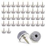 40 Stück Filzgleiter Schrauben,Stuhl Filzgleiter Schrauben rund, 22 mm Stuhlgleiter Filzgleiter,Filzgleiter für Stühle mit Kunststoffbox Stuhlbeinschoner für Möbel Stühle Laminat Parkett F
